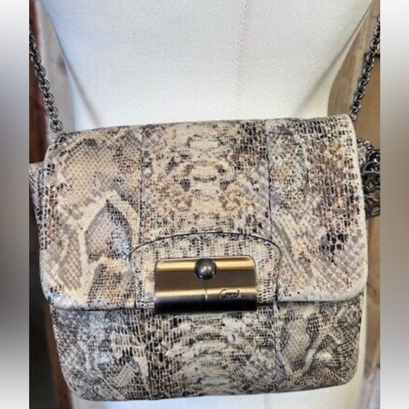 Coach Python Snakeskin Leather Shoulder Crossbody - Picture 5 of 8